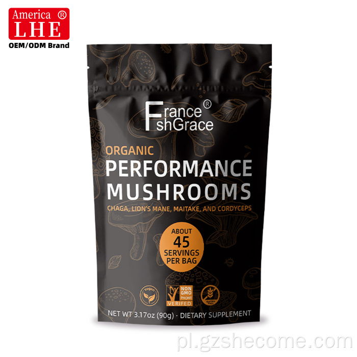 Organiczne ekstrakty roślinne z grzybów wydajnościowych